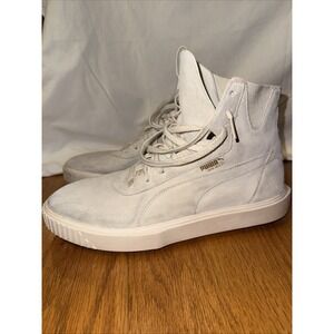 PUMA Men's Breaker Hi-Top Casual Sneakers 36659902 Whisper-White Size 12 Rare